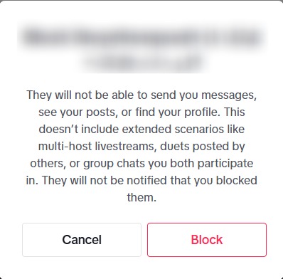 block someone on tikTok