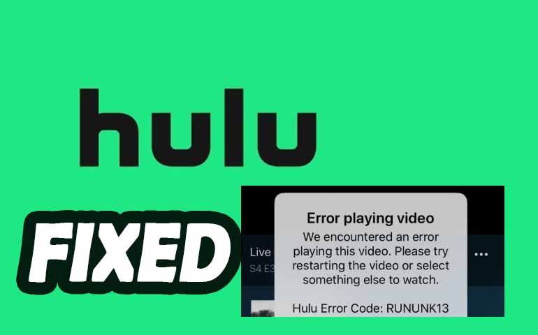 fix hulu error